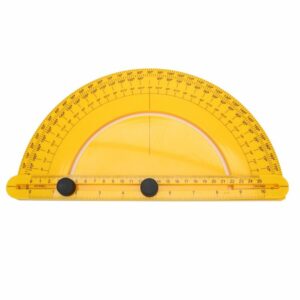 30° 60° 90° Semicircle Protractor Plastic Disc Protractor Angle Ruler Equipped with a Screw Cap to Fix the Angle