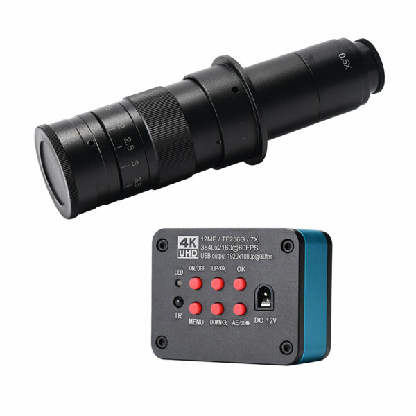 4K HD 180x C-Mount Digital Video Industrial Microscope Camera for Phone PCB Repair