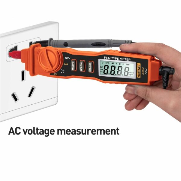 ANENG A3002 Digital Multimeter Pen Type 4000 Counts with Non Contact AC/DC Voltage Resistance Diode Continuity Tester Tool