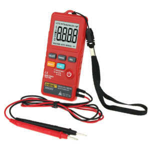 ANENG AN302 Push-button Card Digital Multimeter AC/DC Tester With Flashlight - Red