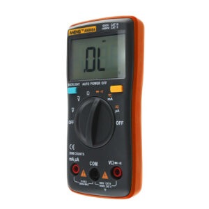 ANENG AN8004 Orange Digital 2000 Counts Auto Range Multimeter Backlight AC/DC Ammeter Voltmeter Resistance Frequency Capacitance Meter + Test Lead Set