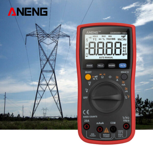 ANENG AN860B+ LCD 6000 Counts Digital Multimeter Backlight AC/DC Current Voltage Resistance Frequency Temperature Tester