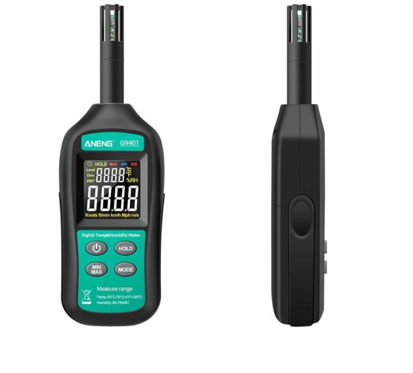 ANENG GN401 Mini Temperature Humidity Meter Handheld No Contact Precision Digital Air Thermometer Hygrometer Gauge Tester