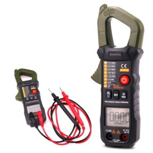 Borbede Digital Clamp Meter Multimeter Automatic Identification 6000 Counts DC AC Resistance Capacitance Diode NCV Tester Mini