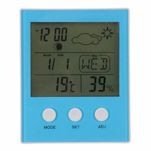 CH-904 Digital Thermometer Hygrometer Temperature Humidity Tester LED Backlight Time Date Calendar Alarm Clock Display Indoor