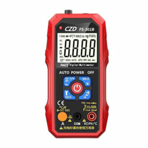 CZD® FS-301B Smart Multimeter USB Charging Multi-function Mini Electrician Digital Universal Meter NCV Non-contact Capacitance Temperature Resistance DC/AC Current Voltage Measurement