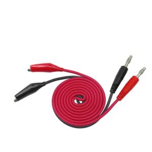 Cleqee P1038 1Set Double Stitch Crocodile Test Lead Clip To Probe Cable For Multimeters