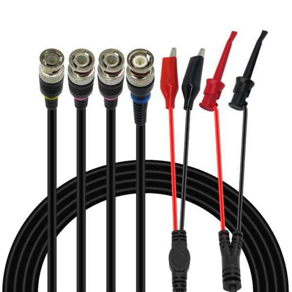 Cleqee P1260 Coaxial Cable Test lead kit BNC to BNC &Alligator Chip &Test Hook test lead