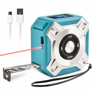 DANIU 40M Laser Measuring Tape Retractable Ruler Laser Distance Meter Range Finder Electronic Roulette Digital Measuring Tape Tool