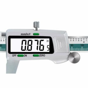 DANIU Digital Stainless Steel Caliper 150mm 6 Inches Inch/Metric/Fractions Conversion 0.01mm Resolution with Box