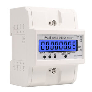 DDS024 3 Phase 4 Wire Energy Meter 380V AC 50Hz LCD Backlight Display Electronic Watt Power Consumption Energy Meter Wattmeter