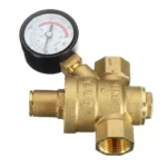 DN20 NPT ½'' Adjustable Brass Water Pressure Regulator Reducer with Gauge Meter