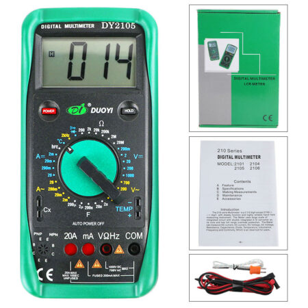 DUOYI DY2105 Multifunction Digital Multimeter Professional Multimetro Transistor Capacitor Temperature And Frequency Measurement
