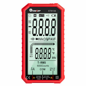ET8134 4.7-inch Large LCD Screen Smart True RMS Digital Multimeter Automatic + Manual Measure Resistance Diode Capacitance Temperature Frequency Test