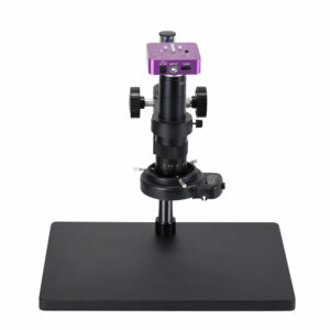 HAYEAR 51MP Industrial Digital Video Microscope Camera + 180X C-Mount Lens + 144 LED Ring Light + Stand For PCB Repair