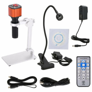 HAYEAR Full HD 24MP 1080P 60FPS Industry Video Microscope Camera HDMI USB  Output Magnifier TF Storage Chip Phone Repair