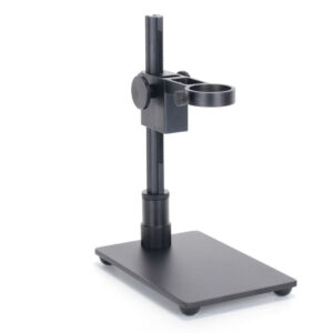 HAYEAR Portable Aluminum Alloy Arm USB Microscope Stand Holder Bracket Mini Foothold Table Frame For Microscope Repair Soldering with Two LED Lights