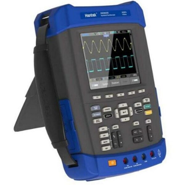 Hantek DSO8202E Oscilloscope 1GSa/s Sample Rate Large 5.6 inch TFT Color LCD Display Oscilloscope/Recorder/DMM/ Spectrum Analyzer/Frequency Counter/Arbitrary Waveform Generator Six in one IP-51 Rated