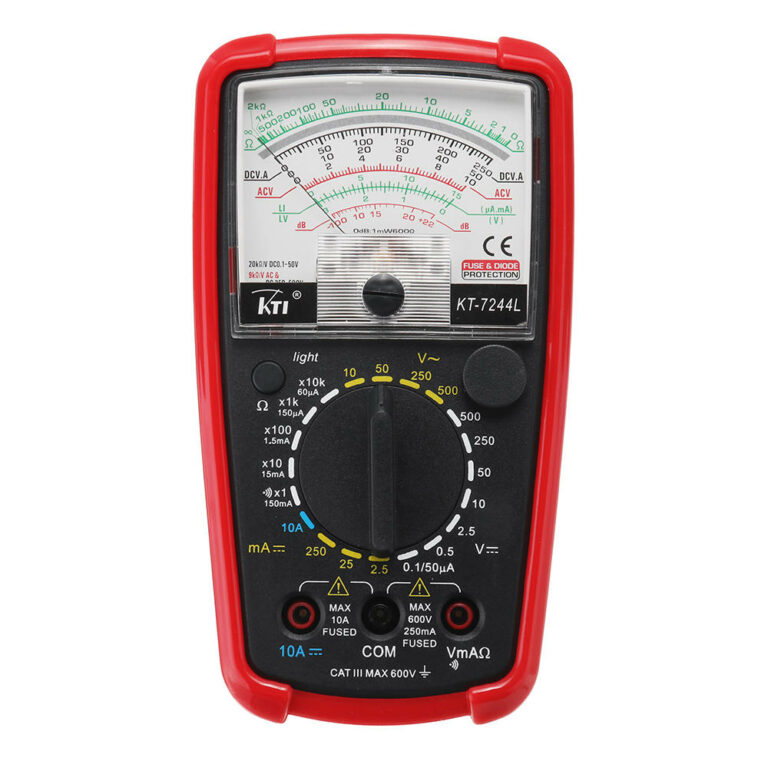 Kt7244l High Sensitive Accurate Analog Multimeter Volt Meter Acv Dcv Dca Ohm Tester With