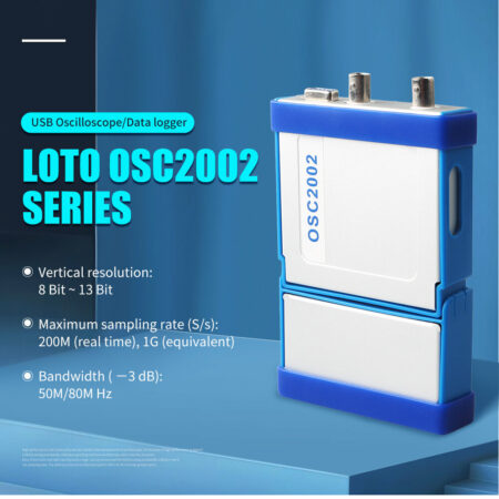LOTO OSC2002M 2 Channels USB/PC Oscilloscope 1GS/s Sampling Rate 50MHz Bandwidth for Automobile Hobbyist Student Engineers