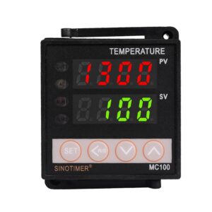 MC100 K Thermocouple PT100 Universal Input Digital PID Temperature Controller Regulator Relay Output for Heating or Cooling with Alarm