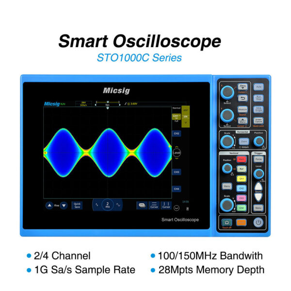 Micsig STO1102C Digital Smart Oscilloscope 100MHz 2CH Handheld Oscilloscope Automotive Scopemeter Oscilloscope