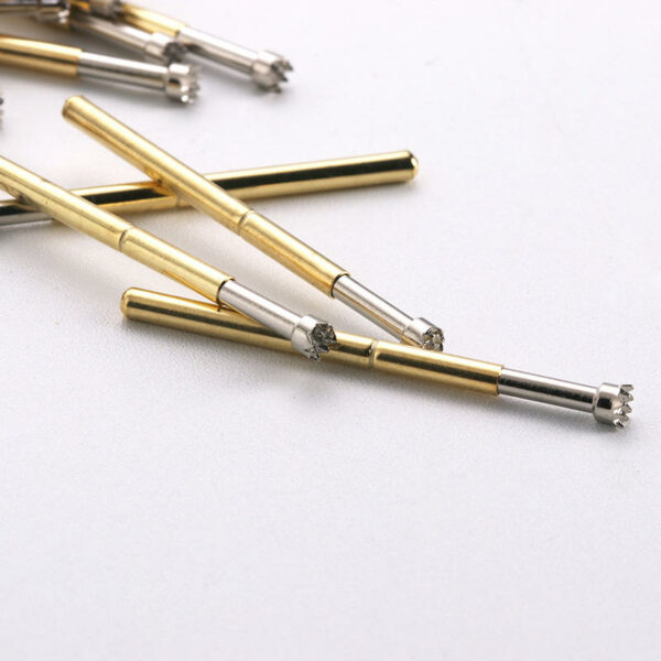 P125-H Plum Probe Nine Tooth Test Needle Test Spring Thimble 100 Pcs/Pack Integrated Detection Probe Tool Accessories  PCB Testing Contact Probes Pin