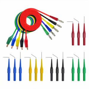 P1920B 30PCS Test Leads Back Probe Kit 4mm Banana Plug to Alligator Clip Leads with Wire Piercing Probes for Car Repairing