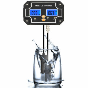 PH/TDS-2683 2 in 1 Water Quality Tester pH/TDS Meter Waterproof Double Display Tester Black EU Plug