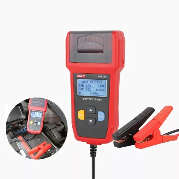 UNI-T UT675A Digital Battery Tester 12V/24V Automotive Storage/AGM/GEL/EFB Battery and Start-Up Test