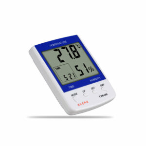 UYIGAO CTH-608 Indoor LCD Digital High Thermometer-hygrometer 14°F-140°F Humidity 10%RH-99%RH Thermometer Hygrometer Weather Station Clock
