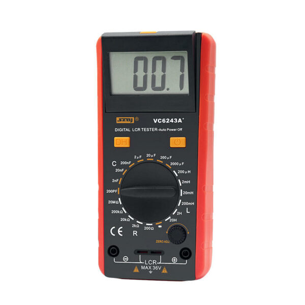 VC6243A Digital LCD Meter Inductance Capacitance Resistance Tester Multimeter Crocodile Clip Measuring Tool with Bag BM4070