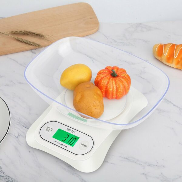 WH-B26 12kg/1g 5kg/0.1g LCD Display Backlit Large Screen Kitchen Scale High Accuracy Kitchen Scales Kitchen Electronic Scale