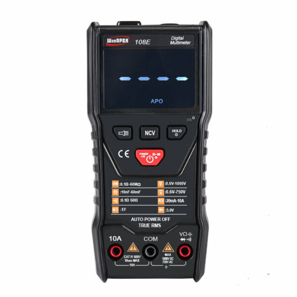 WinAPEX 108E 6000 Counts Automatic Scanning Ture RMS Digital Multimeter Automatic Identification Test AC/DC Voltage Current Resistance Continous Measurement