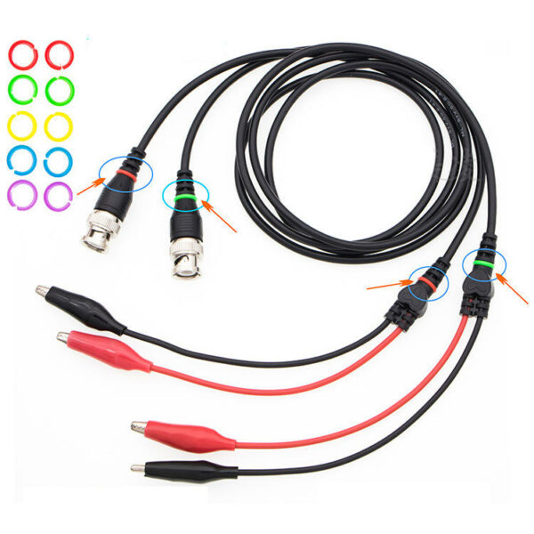 Y101X 1Pcs 1.1M  BNC To Crocodile Clamping Line Alligator Clip  Oscilloscope Probe