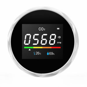 ZN-2CO6 CO2 NDIR Infrared Gas Sensor Digital CO2 Detector Tester Laser Carbon Dioxide Meter Air Quality Detector CO2 Temperature and Humidity Detectors Monitor with Light Sound Reminder