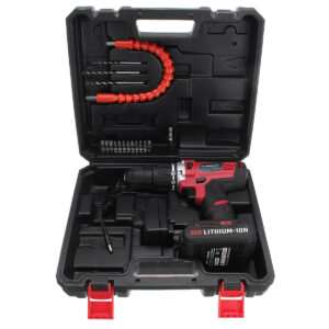 20V Lithium Cordless Power Drill Kit Rechargeable Electric Screwdriver with LED Light