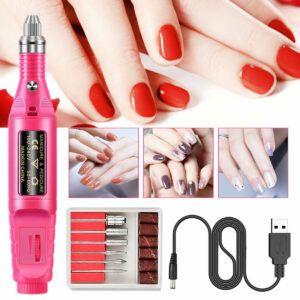 2/14/42/51/56pcs Electric Nail File Art Drill Pen Kit Professional Pedicure Manicure Polisher Tool