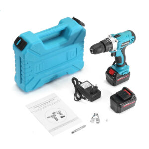 21V Cordless Power Impact Drill Rechargeable 2 Speed Electric Screwdriver Driver with 2 Batteries