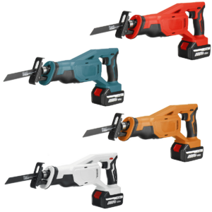 288VF Cordless Reciprocating Saw Rechargeable Electric Recip Sabre Saw W/ 4pcs Blade & 2pcs Battery Wood Metal Plastic Sawing Tool