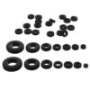 180pc Rubber Grommets Retaining Ring Set Blanking Hole Wiring Cable Gasket Kits Hardware Tools