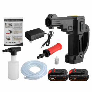 24V High Pressure Washer Electric Cordless Car Cleaner Washing Guns Water Hose Cleaning W/ 1/2pcs Battery