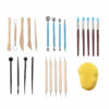24pcs Clay Carving Pottery Tools Polymer Modeling DIY Sculpture Craft Holder