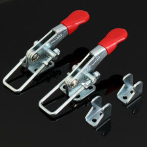 2Pcs Spring Loaded Toggle Galvanized Iron Latch Catches Hasp for Case Box Chest Trunk