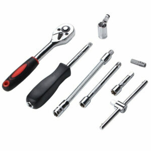 46Pcs 1/4 Inch Car Repair Tool Set Ratchet Torque Wrench Combo Hand Tools Mixed Kit
