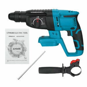 4800bpm Electric Rotary Hammer Drill W/ Rotation Handle Punch Chisel Power Tool For Makita 18V Battery