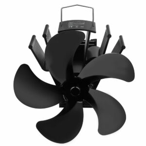 5 Blades Super Quiet Heat Powered Stove Fan Saving Wall Mounted Fireplace