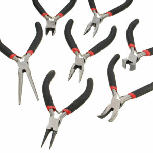 7Pcs Mini Beading Pliers Tools  Round Flat Long Nose Multi Size Pliers Set