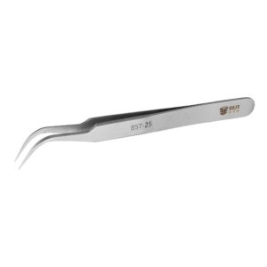 BEST BST-25 High-end Precision Tweezer Anti-skid Plus Hard High Toughness Curved Tweezers