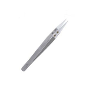 BEST BST-72-MZ Anti-acid Ceramic Tipped Stainless Steel Tweezer Fine Pointed Tips With Heat Resistance 128x10mm